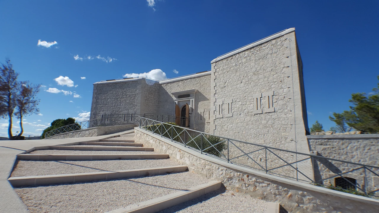 The stone Beaumont tower at the summit of Mont Faron, home of the Mémorial du Débarquement et de la Libération en Provence